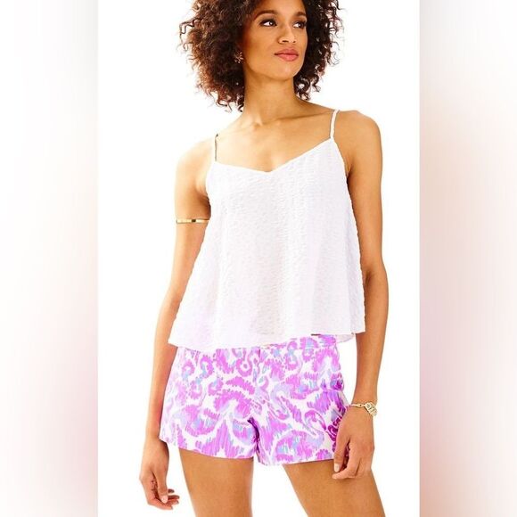 Lilly Pulitzer Adie Shorts Women's Size 00 Amethyst Flamingo Beach Bathers - Picture 1 of 13